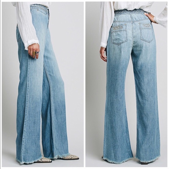 Free People Ola High Waist Braided Flares 27 - Picture 2 of 8